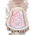 Набор постели в люльку Kids Fashion Cat Love, 6 предметов (Розовый) — Фото