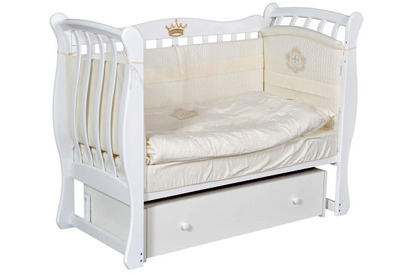 Детская кроватка Антел Luiza 3, автостенка/универсальный маятник фото 1