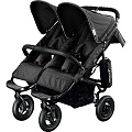 Детская прогулочная коляска для двойни Airbuggy Coco Double (Black
						
					) — Фото