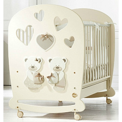 Детская кроватка Baby Expert Bon Bon, колесо + качалка