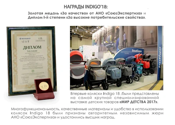Детская коляска для двойни Indigo Duo 18 2 в 1 фото 11
