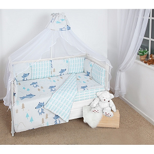 Бортик WB в кроватку AmaroBaby В Лесу, 12 подушек
