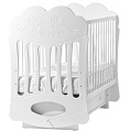 Детская кроватка Кубаньлесстрой Baby Sleep БИ 43.2 поперечный маятник (Белый
						
					) — Фото