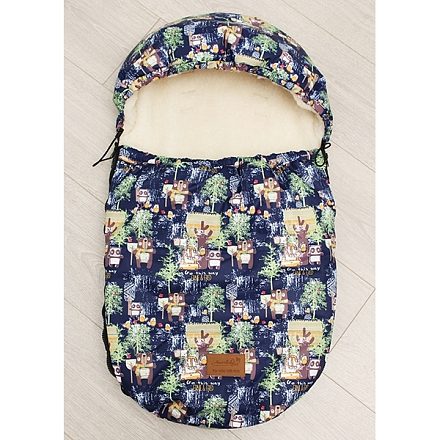 Универсальный меховой конверт AmaroBaby Little Friend Лес 80х45 см