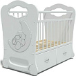 Детская кроватка Baby Elite Мишка на Луне поперечный маятник - Фото