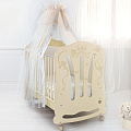 Детская кроватка Baby Expert Confetto (Белый с цветным декором) — Фото
