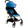 Детская прогулочная коляска Babyzen Yoyo 6+, со сменным текстилем Color Pack, белая рама (Blue
						
					) — Фото