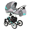 Детская коляска Adamex Aspena Grand Collection 3 в 1 (Mint+White
						
					) — Фото