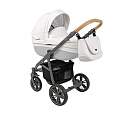 Детская коляска Roan Bass Eco 2 в 1, эко-кожа (Carbon white Coconut/grey
						
					) — Фото