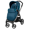 Детская прогулочная коляска Peg-Perego Book S Plus Pop-Up, шасси Jet (Saxony Blue
						
					) — Фото