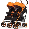 Детская прогулочная коляска для двойни EasyGo Duo Comfort (Electric Orange
						
					) — Фото