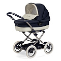 Коляска-люлька для новорожденного Peg-Perego Classico Culla Auto, ткань или эко-кожа (Crystal
						
					) — Фото