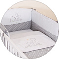 Постельное бельё Ceba Baby с вышивкой, 3 предмета (W-801-004-260 Papa Bear Grey) — Фото