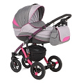 Детская коляска Adamex Aspena Grand Collection 3 в 1 (Pink+Black
						
					) — Фото