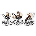 Детская коляска Esspero Classic 3 в 1, шасси White (Beige Brown
						
					) — Фото