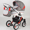 Детская коляска Bebe-Mobile Mario Rainbow Collection 2 в 1 (Red/Grey
						
					) — Фото