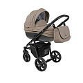 Детская коляска Roan Bass Eco 2 в 1, эко-кожа (Carbon black Cappucino /black
						
					) — Фото