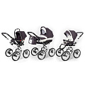 Детская коляска Esspero Classic 3 в 1, шасси White (Grey Leves
						
					) — Фото