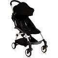 Детская прогулочная коляска Babyzen Yoyo 6+, со сменным текстилем Color Pack, белая рама (Black
						
					) — Фото