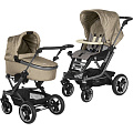 Детская коляска Teutonia Mistral S V4 Graphite Теутония Мистраль С В4 Графит 2 в 1 WHL3 (Sahara
						
					) — Фото