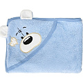 Детское полотенце с капюшоном Twinklbaby Fun Dry Мишки (Голубой с белыми ушками 1962) — Фото
