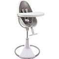Стульчик для кормления Bloom Fresco Chrome Цвет основания White (Змеиная кожа серый
						
					) — Фото