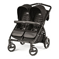 Детская прогулочная кoляcкa для двойни Peg-Perego Book For Two Classico, с рождения (Mod Black
						
					) — Фото