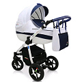 Детская коляска Verdi Pepe Eco Plus 3 в 1, ткань+эко-кожа (21 Marine
						
					) — Фото