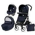 Детская коляска Peg-Perego Book Plus Sportivo 3 в 1, шасси White (Bloom Navy
						
					) — Фото