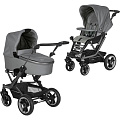 Детская коляска Teutonia Mistral S V4 Graphite Теутония Мистраль С В4 Графит 2 в 1 WHL3 HB с ручным тормозом (Slate
						
					) — Фото