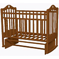 Детская кроватка Антел Каролина 3 поперечный маятник,без ящика (Орех
						
					) — Фото