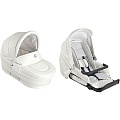 Детская коляска Jedo Classic Bartatina Alu Plus EX 2 в 1, эко-кожа, амортизация на ремнях, черное шасси (100
						
					) — Фото
