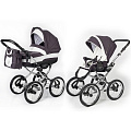 Детская коляска Esspero Classic 2 в 1, шасси Chrome (Grey Leves
						
					) — Фото