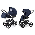 Детская коляска Esspero Newborn Lux 2 в 1, шасси White (Mar Carbon
						
					) — Фото