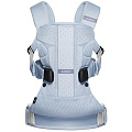 Многофункциональный рюкзак-кенгуру BabyBjorn One Air для ношения ребёнка на груди и на спине (Ice Blue Fish) — Фото