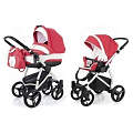 Детская коляска Esspero Newborn Lux 2 в 1, шасси Grey (Red Lux
						
					) — Фото
