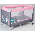 Детский манеж-кровать Babymix Sowa (HR-8052-176 Серый-Розовый) — Фото