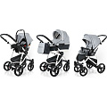 Детская коляска Esspero Newborn Lux Alu 3 в 1, шасси White (Silver
						
					) — Фото