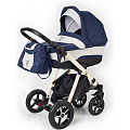 Коляска для новорожденных Esspero Newborn Lux шасси Chrome (Navy Grey
						
					) — Фото