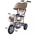 Трехколесный велосипед RT Galaxy Лучик с капюшоном арт. Л001 (Коричнево-бежевый) — Фото
