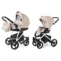 Детская коляска Esspero Newborn Lux 2 в 1, шасси White (Khaki Beige
						
					) — Фото