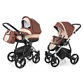 Детская коляска Esspero Newborn Lux 2 в 1, шасси Chrome (Brown Beige
						
					) — Фото