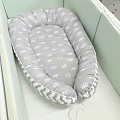 Гнёздышко для малыша  ByTwinz  "Babynest" (Короны серые) — Фото