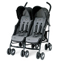 Детская коляска-трость для двойни Chicco Echo Twin Stroller, с рождения (Coal
						
					) — Фото