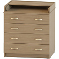 Пеленальный комод Атон КР 80/4 ЛДСП (Бук
						
					) — Фото
