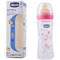 Бутылочка Chicco Well-Being Boy / Girl Чико Велл-Биинг Бой / Герл 250 мл, 2 мес.+, лат. соска, перем. поток, РР (Розовый 310205006) — Фото
