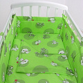 Комплект в детскую кроватку Фея Наши Друзья 7 предметов (Зеленый
						
					) — Фото