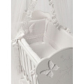 Комплект постельного белья для колыбели Feretti Baby Beddings Culla Charme 5 предметов (Bianco) — Фото