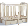 Детская кроватка Baby Luce Слава 2, универсальный маятник (слоновая кость) — Фото
