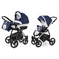 Детская коляска Esspero Newborn Lux 2 в 1, шасси Chrome (Navy Grey
						
					) — Фото